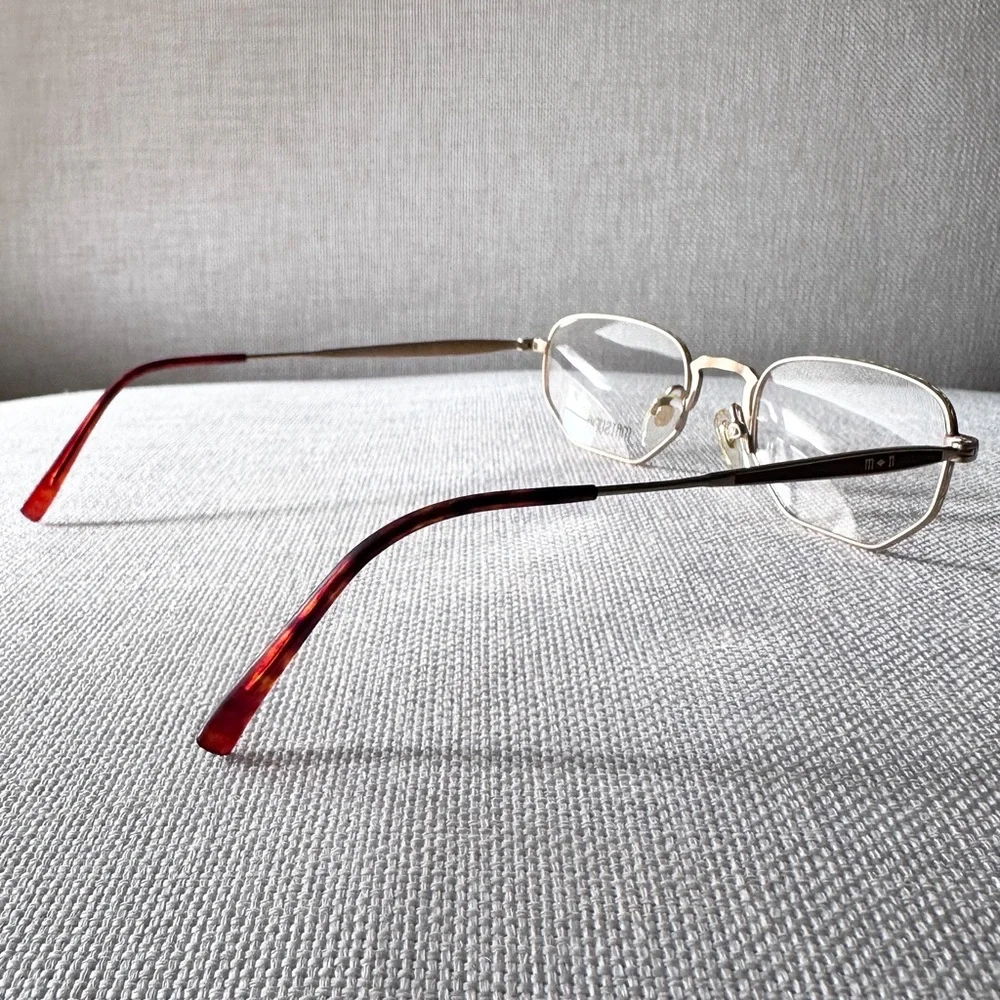 Matsuda Nicole M2866 Geometric Titanium 23K Gold Plated Eyeglass Frames - Picture 8 of 15